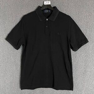 Fred Perry England Made Cotton Polo Shirt - Men's Size 42" / L - Black